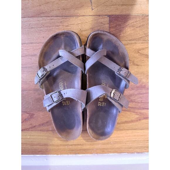 Birkenstock Mayari birko-flor sandals in brown size 37 (6-6.5) - Picture 1 of 6